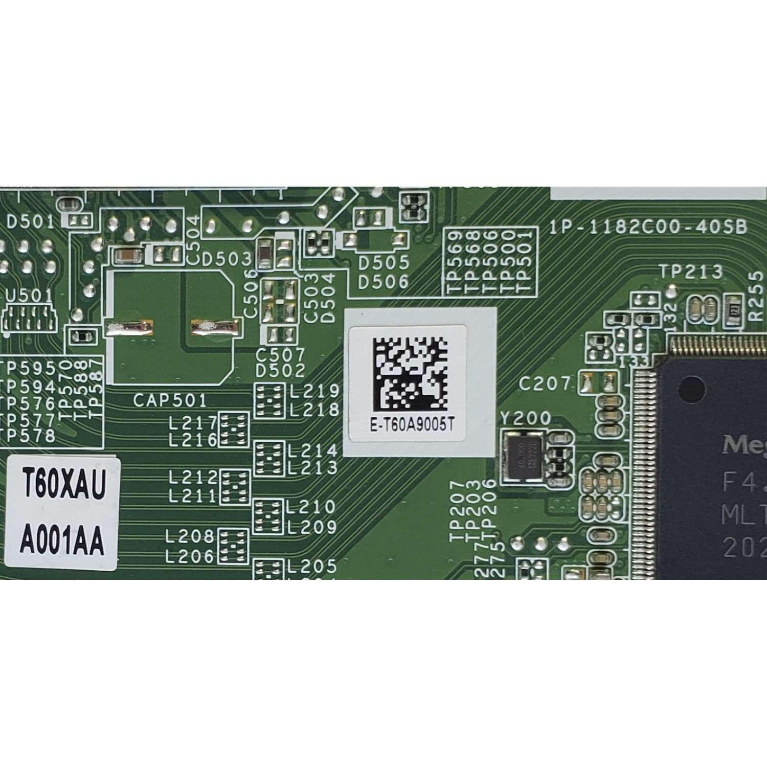 T-CON PARA TV SHARP ROKU / NUMERO DE PARTE 1P-1182C00-40SB / E-T60A9005T / DISPLAY JE601R3HB3FL / MODELO 4T-C60CL2UR	 - Imagen 2